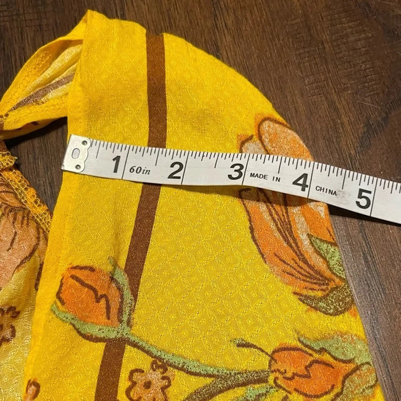 Free People Floral V Neck Hot Tropics Flowy Petals Boho Top - Picture 7 of 10